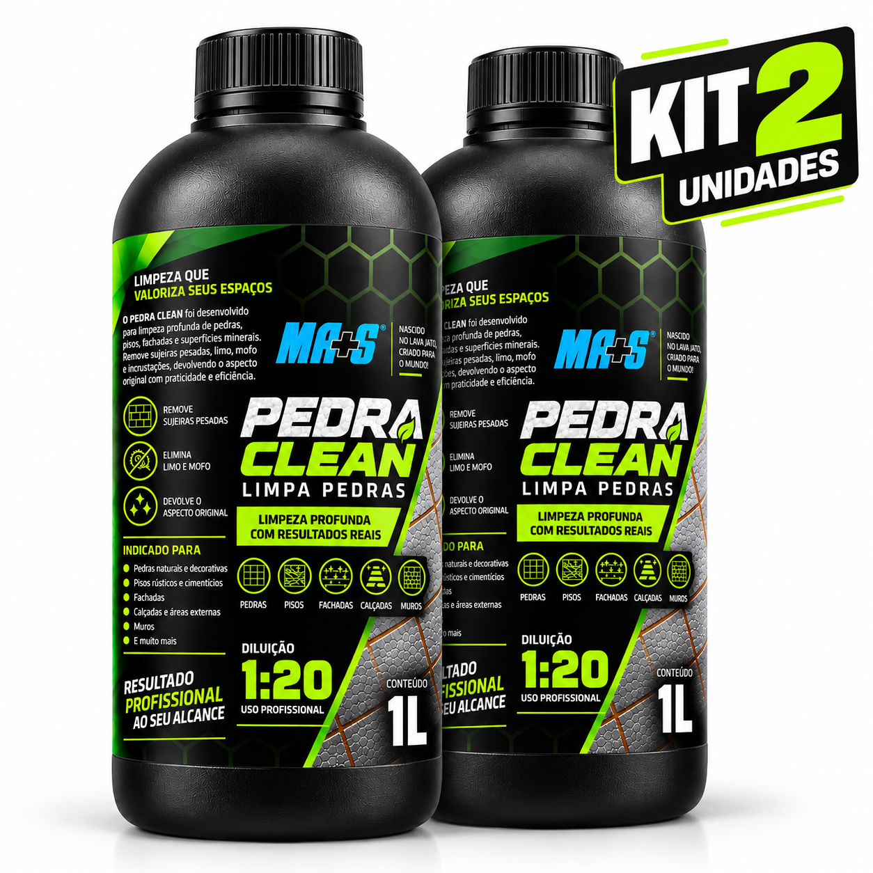 PedraClean 1:20 - Limpa Pisos Concentrado 1L
