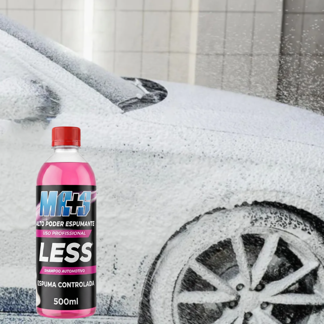 LESS - Shampoo Automotivo 500ml - 1L de Produto P/ até 100L de água.