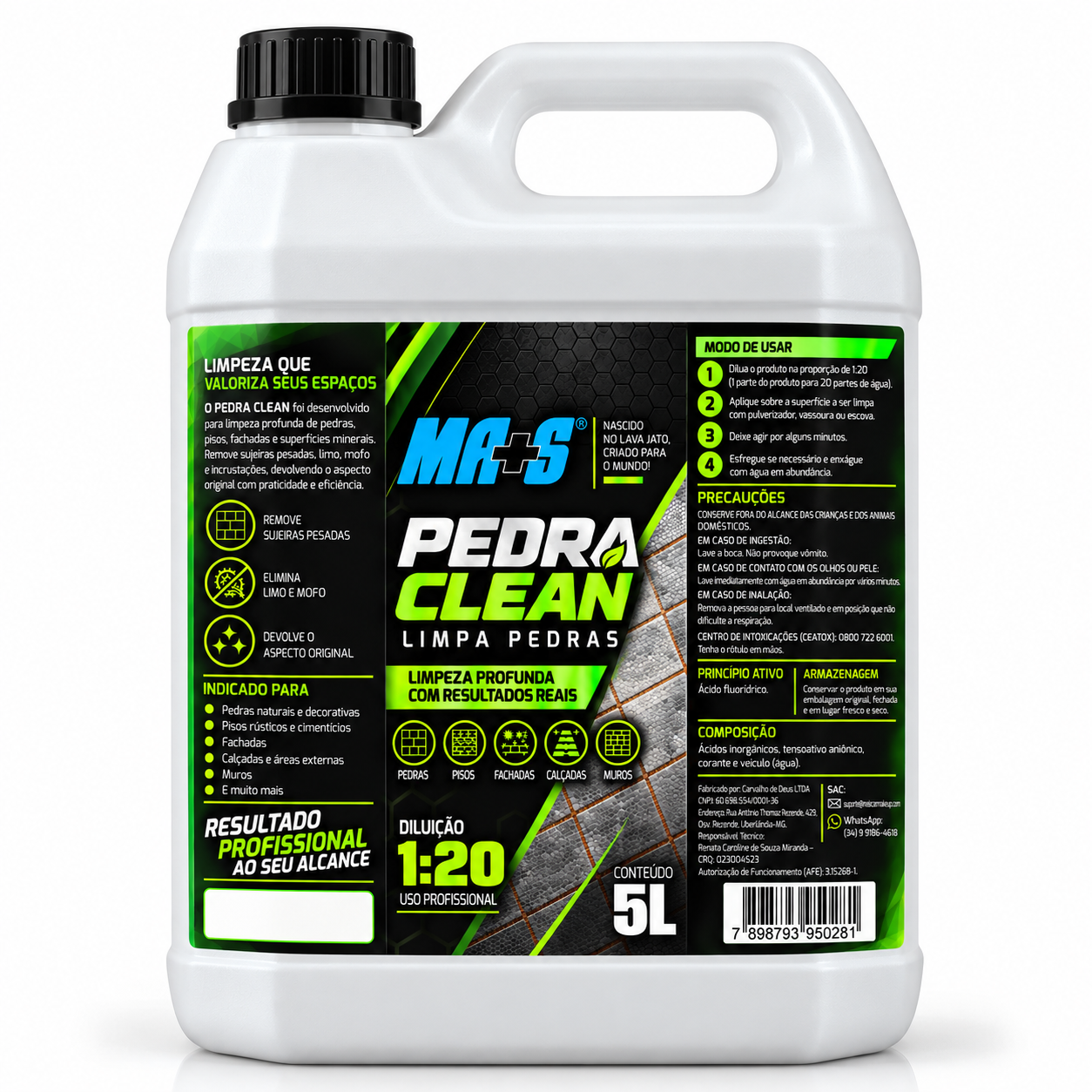 PedraClean 1:20 - Limpa Pisos Concentrado 5L