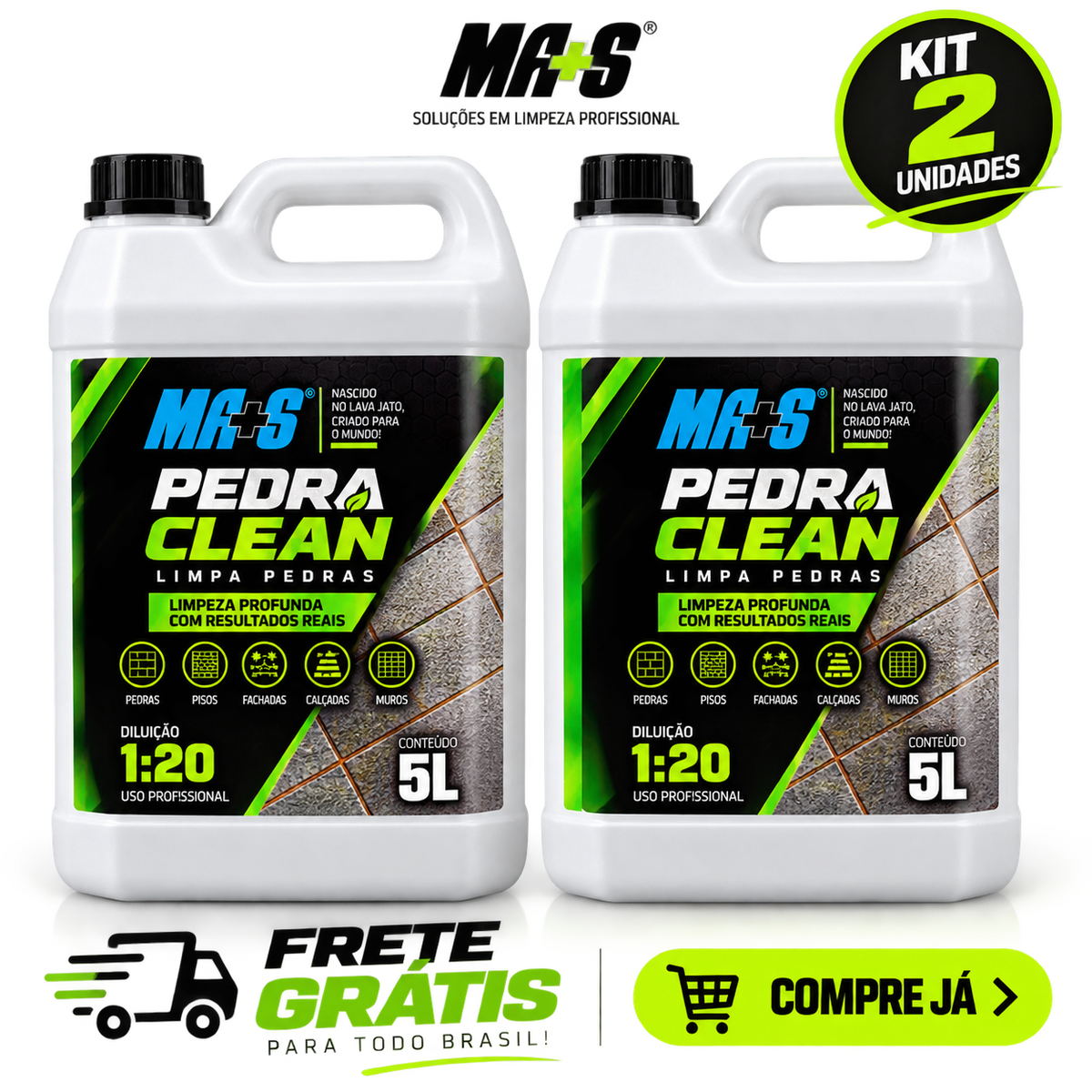 PedraClean 1:20 - Limpa Pisos Concentrado 5L