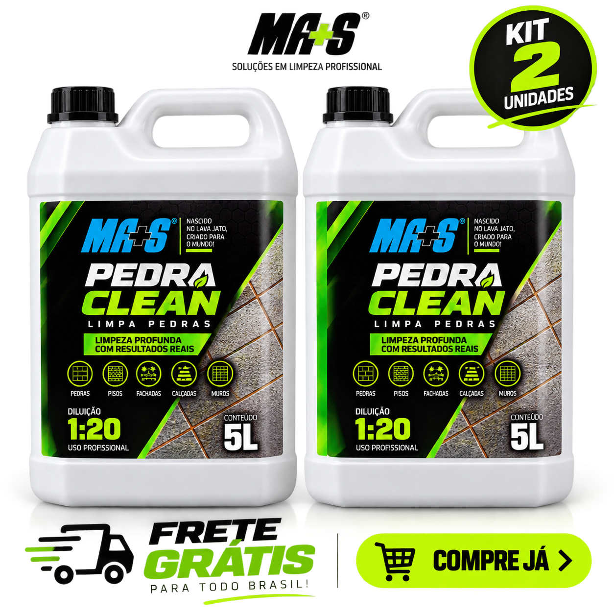 PedraClean 1:20 - Limpa Pisos Concentrado 5L
