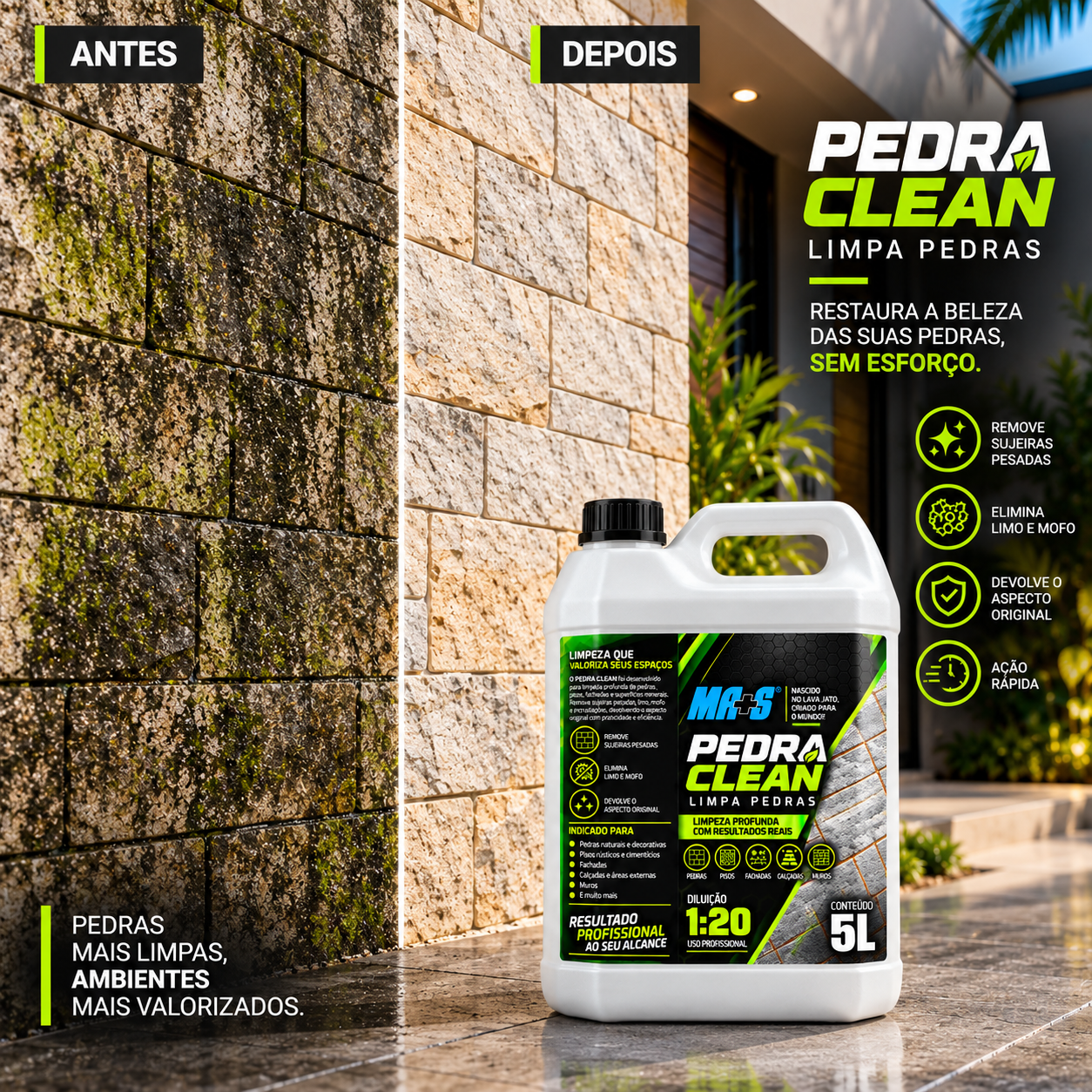PedraClean 1:20 - Limpa Pisos Concentrado 5L