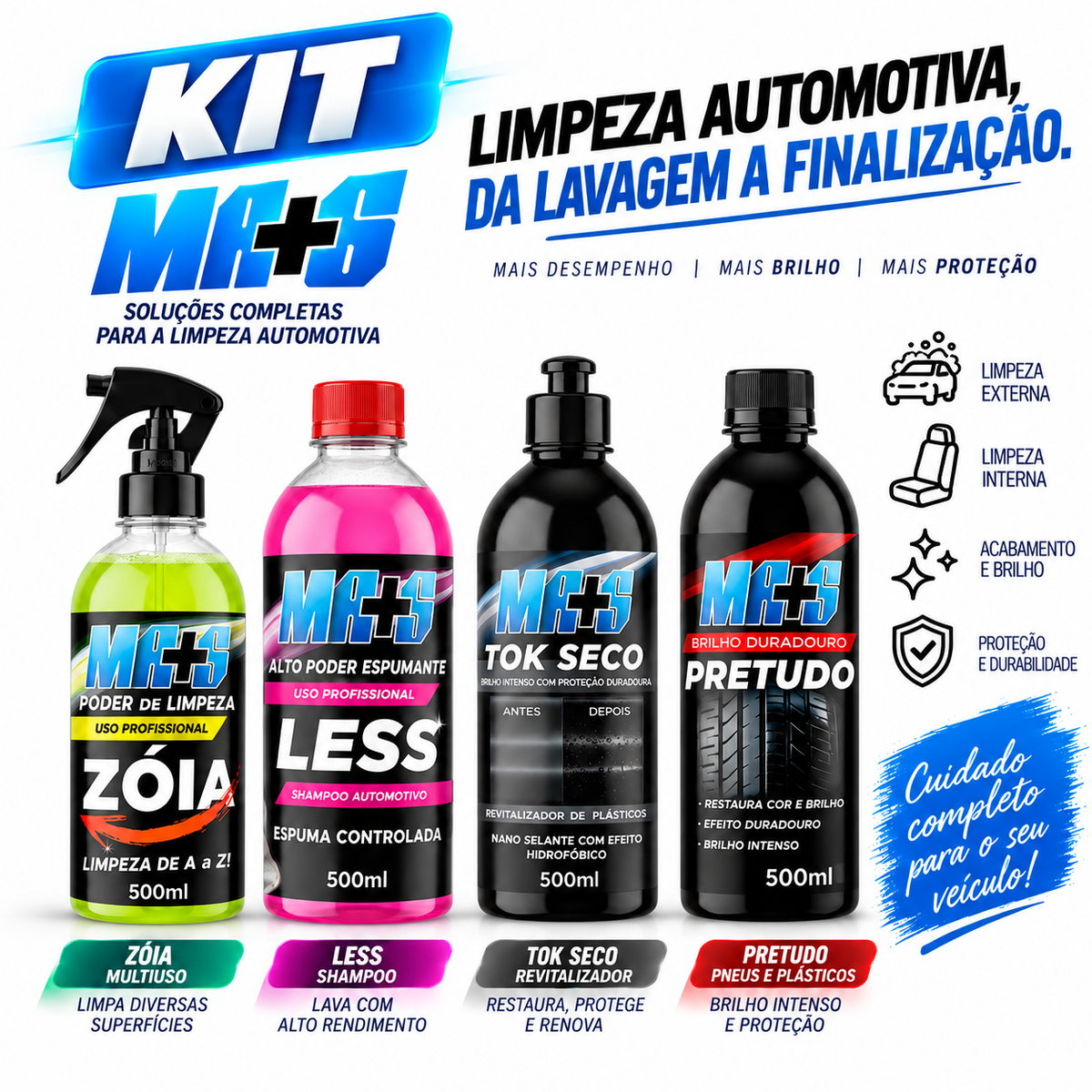 KIT -  Flotador APC + Shampoo 1/200 + Pretinho + Revitalizador Nano Selante