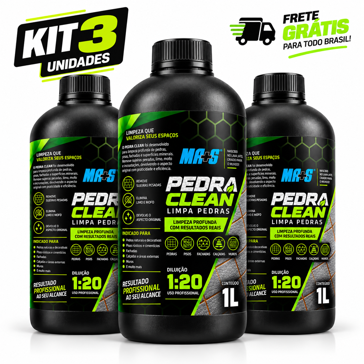 PedraClean 1:20 - Limpa Pisos Concentrado 1L